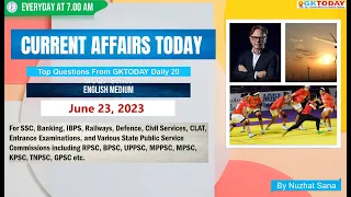 June 23,  2023 Current Affairs in English by GKToday