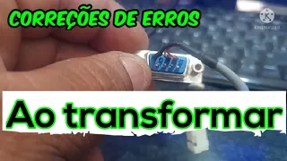 Erros e Correções nas transformações do Energia hd