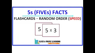 5s Facts Multiplication - Flashcards - Random Order - SPEED