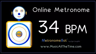 Online Metronome at 34 BPM MetronomeBot