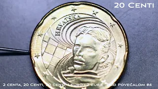 2 centa, 20 centi, 50 centi,  1 Evro i 2 Evra Evropska Unija Pod Povećalom #4 Under magnifier
