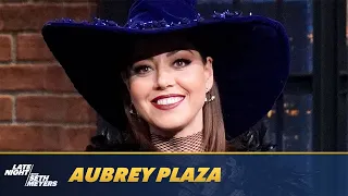 Aubrey Plaza Goes All Out to Scare Kids on Halloween