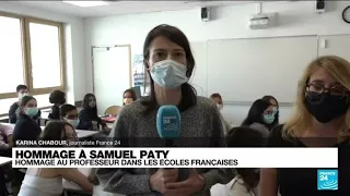 Un an après la mort de Samuel Paty, hommage dans les écoles de France • FRANCE 24