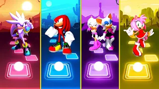 Silver Sonic 🆚 Knuckles Sonic 🆚 Rouge Sonic 🆚 Amy Rose | Sonic Team Tiles Hop