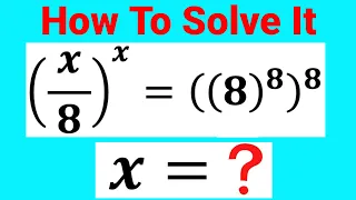 Mathematical Olympiad Problem | Solve Exponential Equation To Find The Value Of X@studentsmath2046