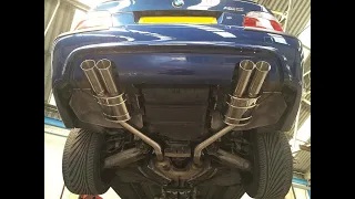 BMW 540I E39 LOUD EXHAUST WITH SMALL HOLE MUST SEE!