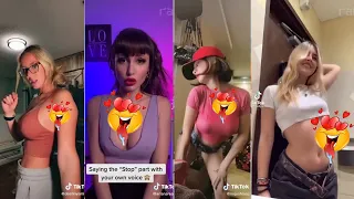 NO BRA CHALLENGE  | Braless Girls Dance Compilation | Tiktok Cocomelon no bra pokies