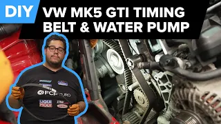 Volkswagen Mk5 GTI Timing Belt & Water Pump Replacement DIY (2006-2008.5 VW GTI, BPY, CRZA EA113)