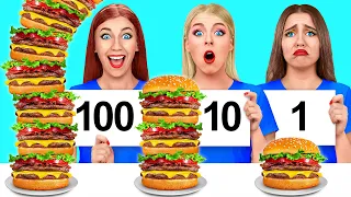 1, 10 или 100 Слоев еды Челлендж c Multi DO Food Challenge