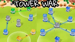 Tower War - Tactical Conquest Gameplay Walkthrough Level 1-15! android,iOS