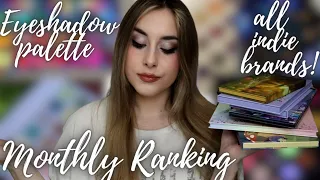 Monthly Eyeshadow Palette ranking| Ensley Reign, Unearthly Cosmetics, more! (All indie palettes!)