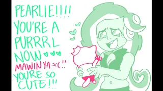 (Splatoon 2 Pearlina Comic Dub) Pearl turns to into a cat.