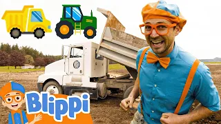 Blippi Learns About Tractors | Blippi! | Funny Cartoons & Songs for Kids | Moonbug Kids