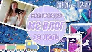 МС ВЛОГ//я протекла в поезде😰//о моей поездке//июль