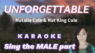 UNFORGETTABLE karaoke / Natalie Cole and Nat King Cole / No Male Part / Duet with Cher Purple