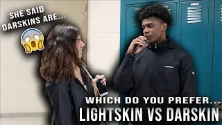 Which Do You Prefer? Lightskins Or Darkskins | Public Interview High School Edition