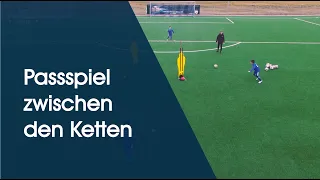 Passspiel zwischen den Ketten - Fußballtraining am Deutschen Fußball Internat