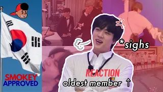BTS refuses to leave Jin alone in peace 😂😭  #bts #btsreaction #btsarmy
