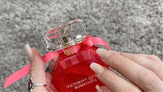 ASMR Tingly Tapping Sounds on Glass Perfume Bottles with Scratching, Lid Sounds, Liquid Sounds