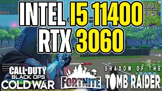 RTX 3060 + Intel I5 11400 | Medium/High 1080P | Test in 4 Games