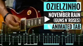 November Rain Guitar Solo Lesson - Guns N' Roses - Cover by Ozielzinho - Tab Tutorial - How to Play