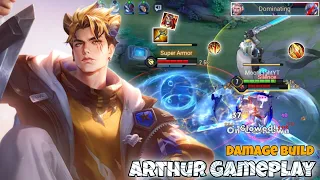 Arthur Slayer Lane Pro Gameplay | New Full Damage Build | Arena of Valor Liên Quân mobile CoT