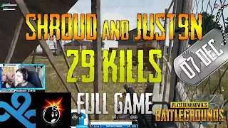 PUBG | Shroud and Just9n | 29 Kills