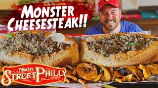 Monster Philly Cheesesteak Sandwich Challenge!!