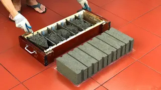 Create many bricks for 1 production - Cement brick mold made from wood