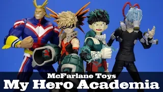 My Hero Academia Midoriya, All Might, Shigaraki, Bakugo McFarlane Toys Action Figure Review