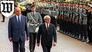 Militärische Ehren der Bundeswehr für Erich Honecker in Bonn 1987 Wachbataillon/Musikkorps - DDR/BRD