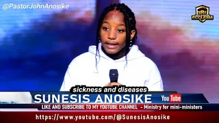 12 yrs young, Sunesis Anosike (Pastor John’s 2nd daughter) talks about Why We War Against Sickness