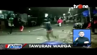 Ricuh! Aksi Lempar batu Warnai Tawuran Antar Dua Kelompok Remaja | tvOne