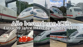 Alle besonderen InterCityExpress Züge der Deutschen Bahn mit dem 50 Jahre Intercity und dem ICE TD