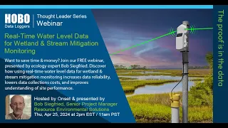 Thought Leader Webinar: Real Time Water Level Data for Wetland & Stream Mitigation Monitoring