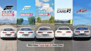 Toyota Supra Rz Comparison - FH5 Vs FH4 Vs FH3 Vs Project Cars 3 Vs Assetto Corse (2022 Update)