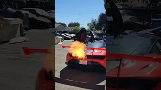 Crazy Mclaren 720 GTR throwing huge flames 🔥