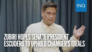 Zubiri hopes Senate President Escudero to uphold chamber‘s ideals