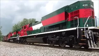 Brand New Ferrosur EMD SD70ACe locomotives NS train 326 New Haven Indiana