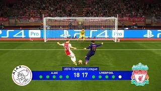 UEFA CHAMPIONS LEAGUE FINAL * PENALTY SHOOTOUT * AJAX VS LIVERPOOL * PES 2019