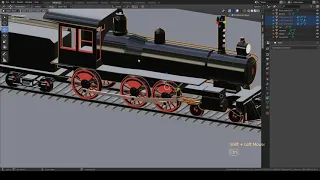 Простой риг механизмов в Blender. Риг и анимация паровоза. Часть 1.