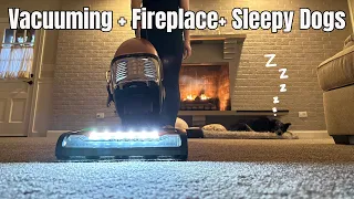 Kenmore Vacuuming ASMR with Cozy Fireplace Ambience and Sleepy Dogs | Soothing Sounds for Deep Sleep