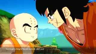 Dragon Ball FighterZ - Krillin Has Crush on Android 21 & Android 18 Gets MAD