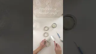 How to make Pendants or napkin rings of air clay ✨ Anhänger oder Serviettenringe aus Ton #diy #xmas