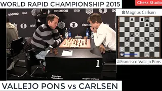 CARLSEN vs VALLEJO PONS | WORLD RAPID CHAMPIONSHIP 2015