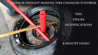 Harbor Freight Tire changer - 4 mins: Tips Tricks Modifications