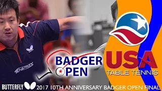 2017 Butterfly Badger Open - Eugene Wang vs. Jishan Liang (Final) Highlights
