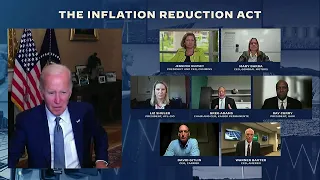 WATCH LIVE: President Biden hosts roundtable to discuss the Inflation Reduction Act