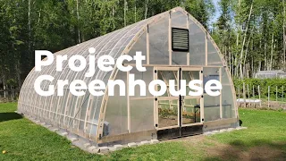 DIY Greenhouse - wooden gothic arches