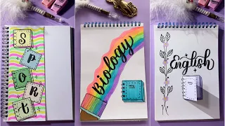 Top 5 Front Page Makeover Ideas! 🌈🖌️ | DIY Notebook Cover | NhuanDaoCalligraphy